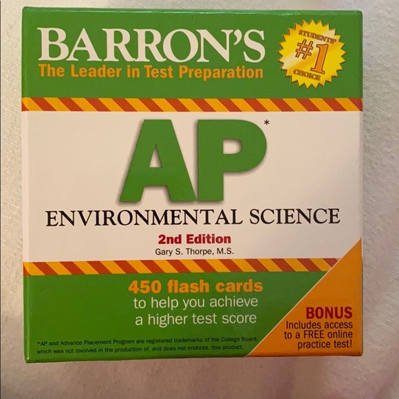 Barron’s AP Environmental Science flash cards - Picture 1 of 4